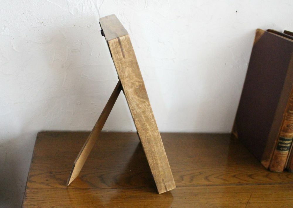 天然木の鏡側面