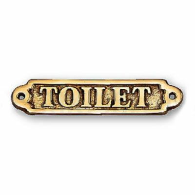 真鍮サイン/TOILET/イタリア製の真鍮トイレットサイン ドアプレート の