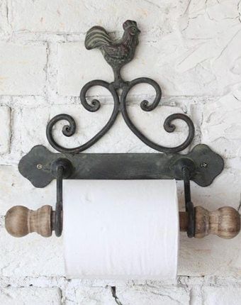 ルースター トイレットペーパーホルダー/シャビーシックな風合いの