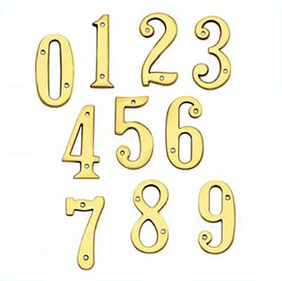 真鍮の数字サインプレート