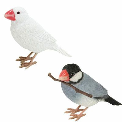 嘴がマグネットになった文鳥オブジェ