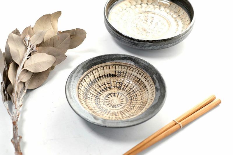 和食器　瀬戸焼　古瀬戸　染付　桜メダカ文　盛塩皿　皿　十三客　V　R7265 楽天市場】ポイント2倍 8/11まで｜5寸平鉢 錆織部十草 陶器 瀬戸