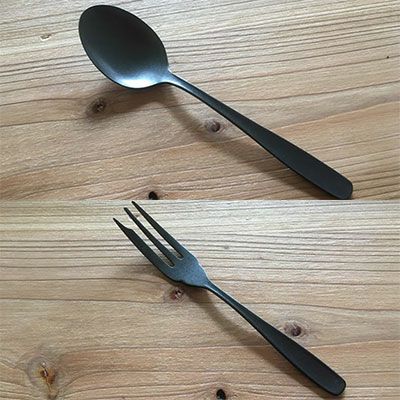 新潟燕三条 【KURO CUTLERY】カトラリー S スプーン/フォーク 黒酸化発色加工 の通販 おしゃれな食器・キッチン雑貨店MALTO