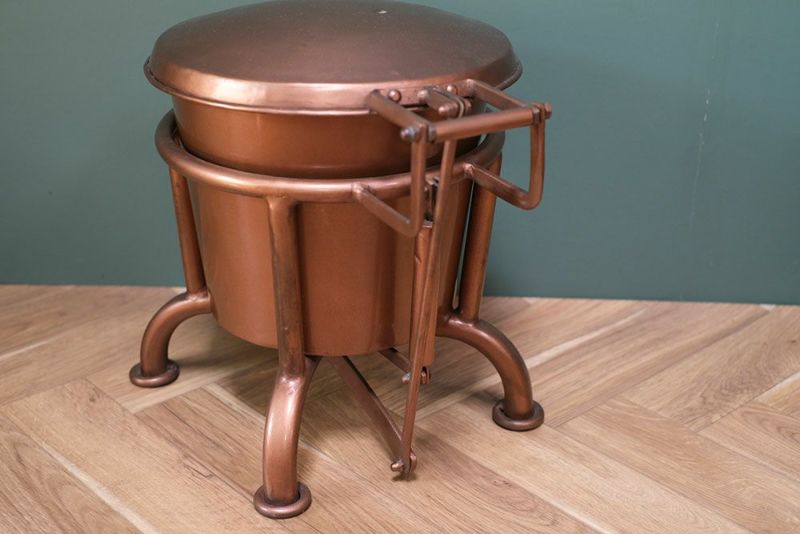 銅 銅製 ごみ箱 アンティーク ビンテージ - アンティーク雑貨