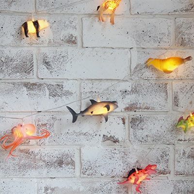 動物モチーフの電飾ガーランド