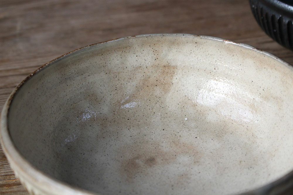 笠間焼【益子淳一】・しのぎ六寸鉢/作家のうつわ 深皿 和食器 の