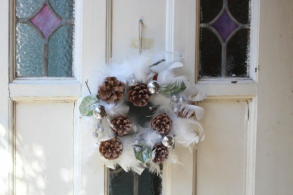 フェザーのクリスマスリース
