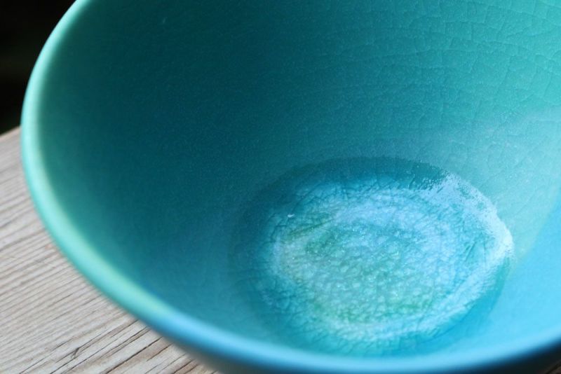 飯沼耕市の青が美しい茶碗