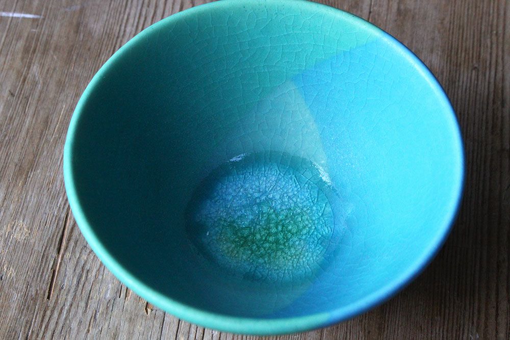 笠間焼【飯沼耕市】色彩碧釉 飯碗（大）/作家のうつわ ご飯茶碗 飯碗