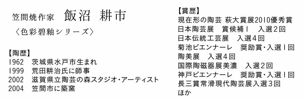 笠間焼作家飯沼耕市の経歴