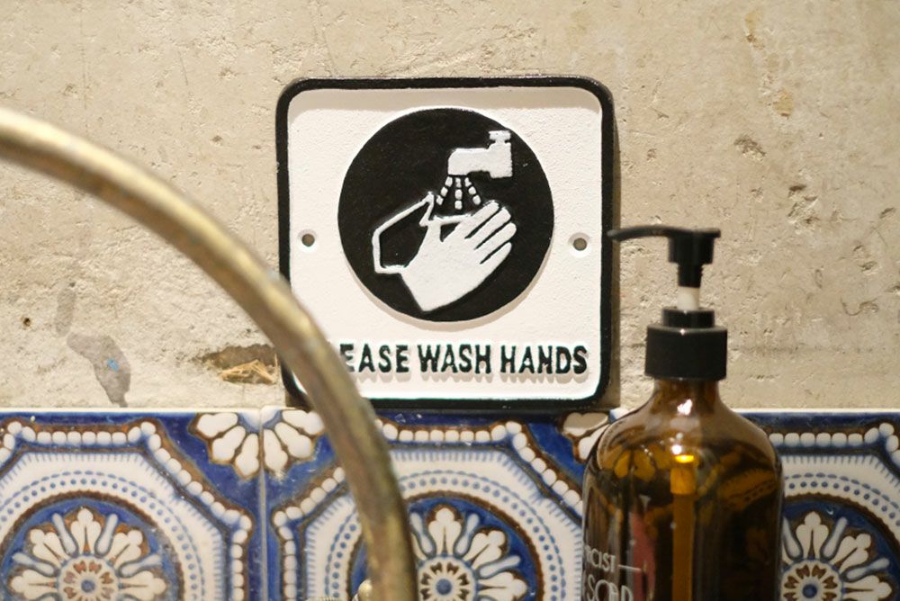 手を洗ってくださいのマーク