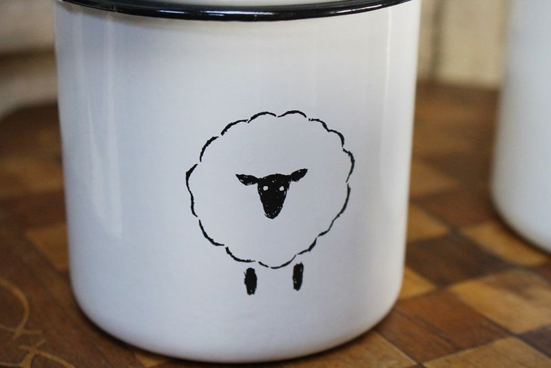 ホーローキャニスターSHEEP3点セット の通販 おしゃれな食器 ホーローキャニスターSHEEP3点セット の通販 おしゃれな食器