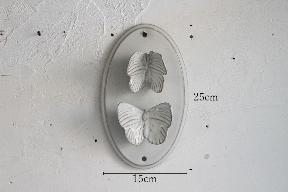 売れ筋 ヤナカーン 蝶 オブジェ 壁掛け 陶器