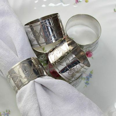 銀製アンティーク・ナプキンリングセット