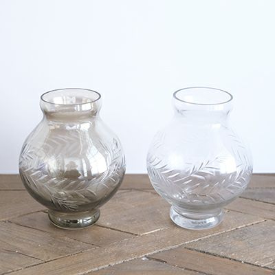 壺型のおしゃれなガラス花瓶