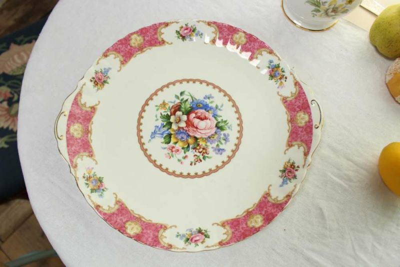 ヴィンテージ Royal Albert B&BプレートLady Carlyle イギリス 朝食用