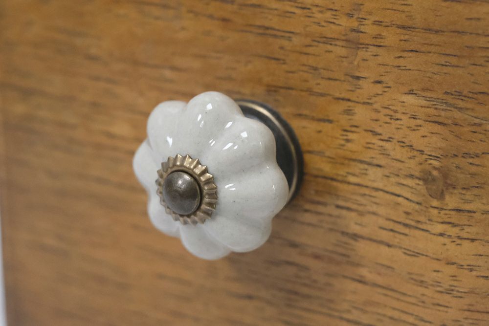 セラミックキャンディミニノブ/ライトグレー 陶器製 手作り 引き出し