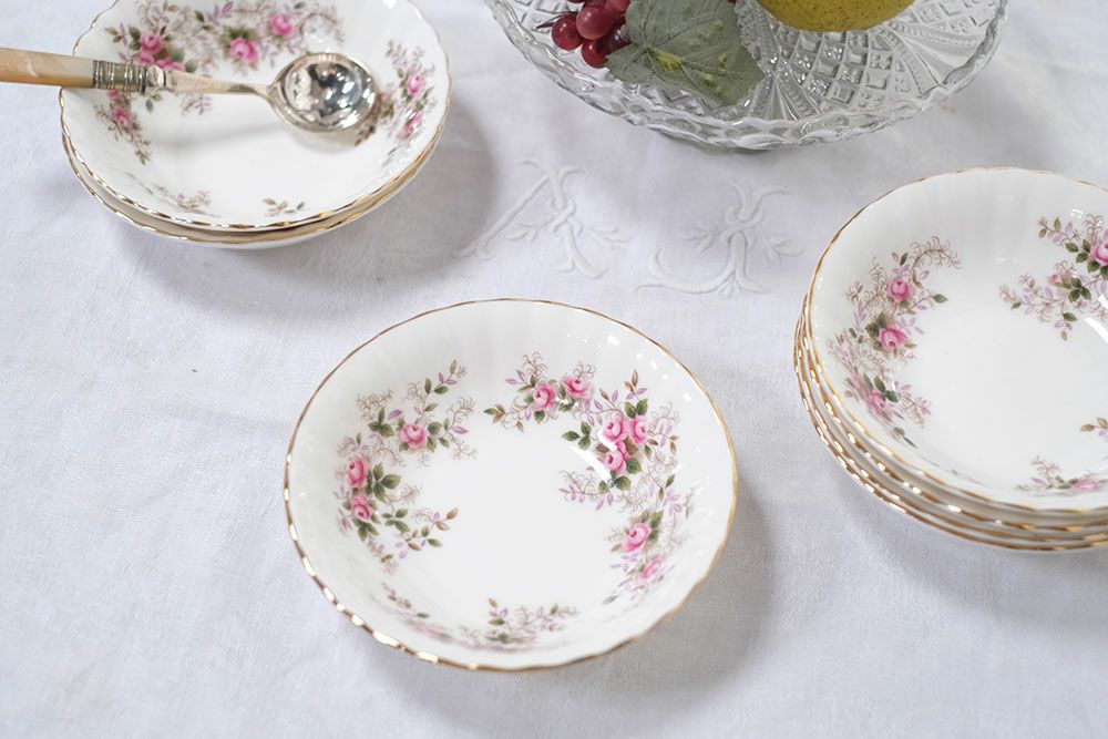 ヴィンテージ Royal Albertデザートボウル/lavender rose イギリス ロイヤルアルバート 食器
