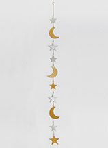 ゴールドとシルバーのガーランド