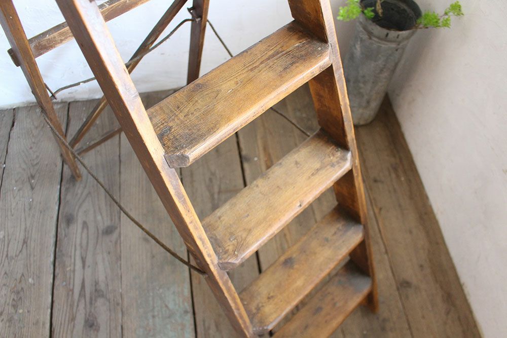 アンティーク 脚立 木製