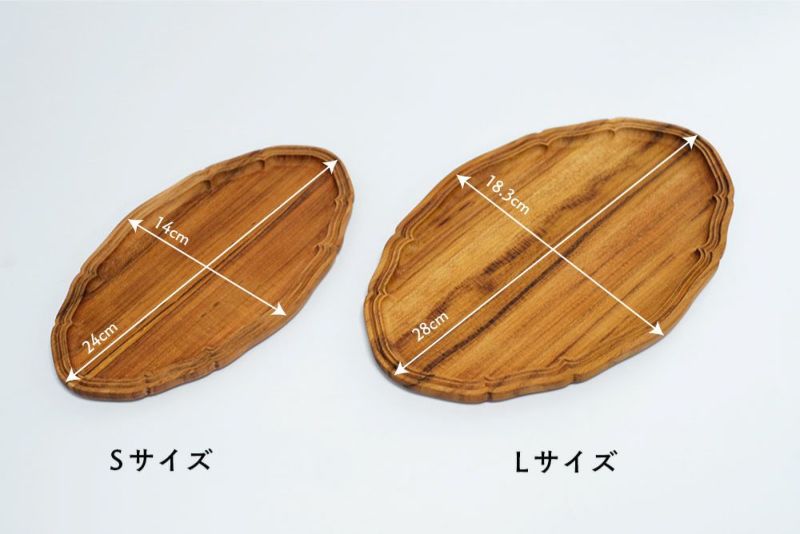 ナチュレ・オーバルトレイL/天然木 アンティーク風花皿 の通販