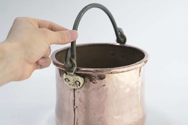 アンティーク銅製ジャム鍋のハンドル
