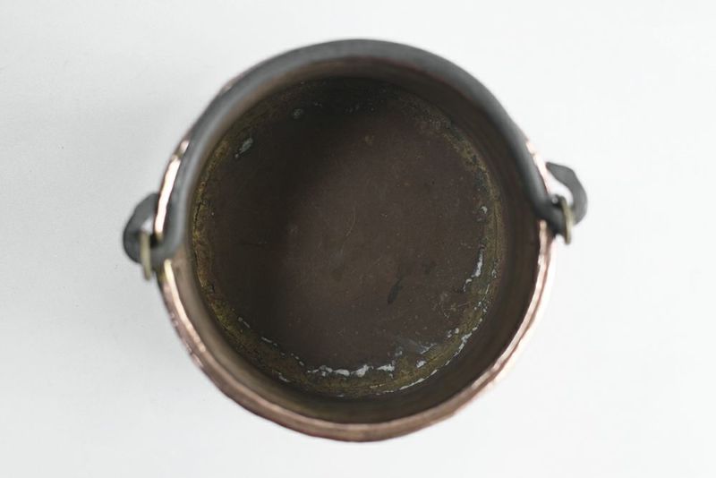 アンティーク銅製ジャム鍋内部