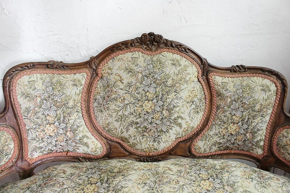 アンティークセティ・ルイ１５世様式 フランス 二人掛けソファの通販 