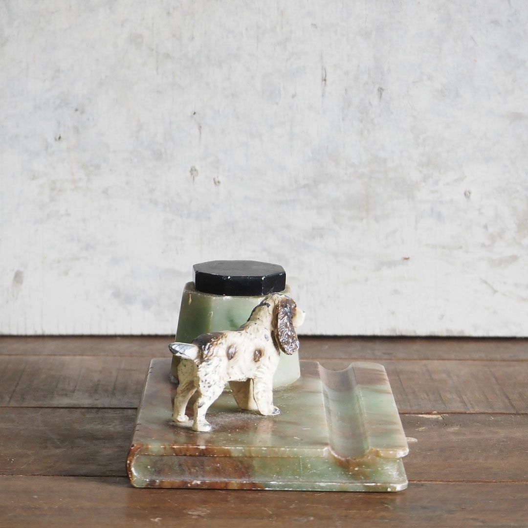 アンティーク 大理石 犬オブジェ イギリス2