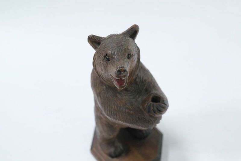 ヨーロッパのアンティーク木彫り熊オブジェ