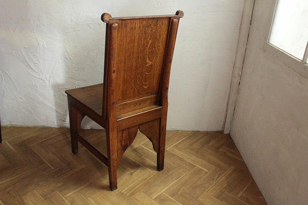 アンティーク 教会の椅子 イギリス 歴史ある木製チェア07