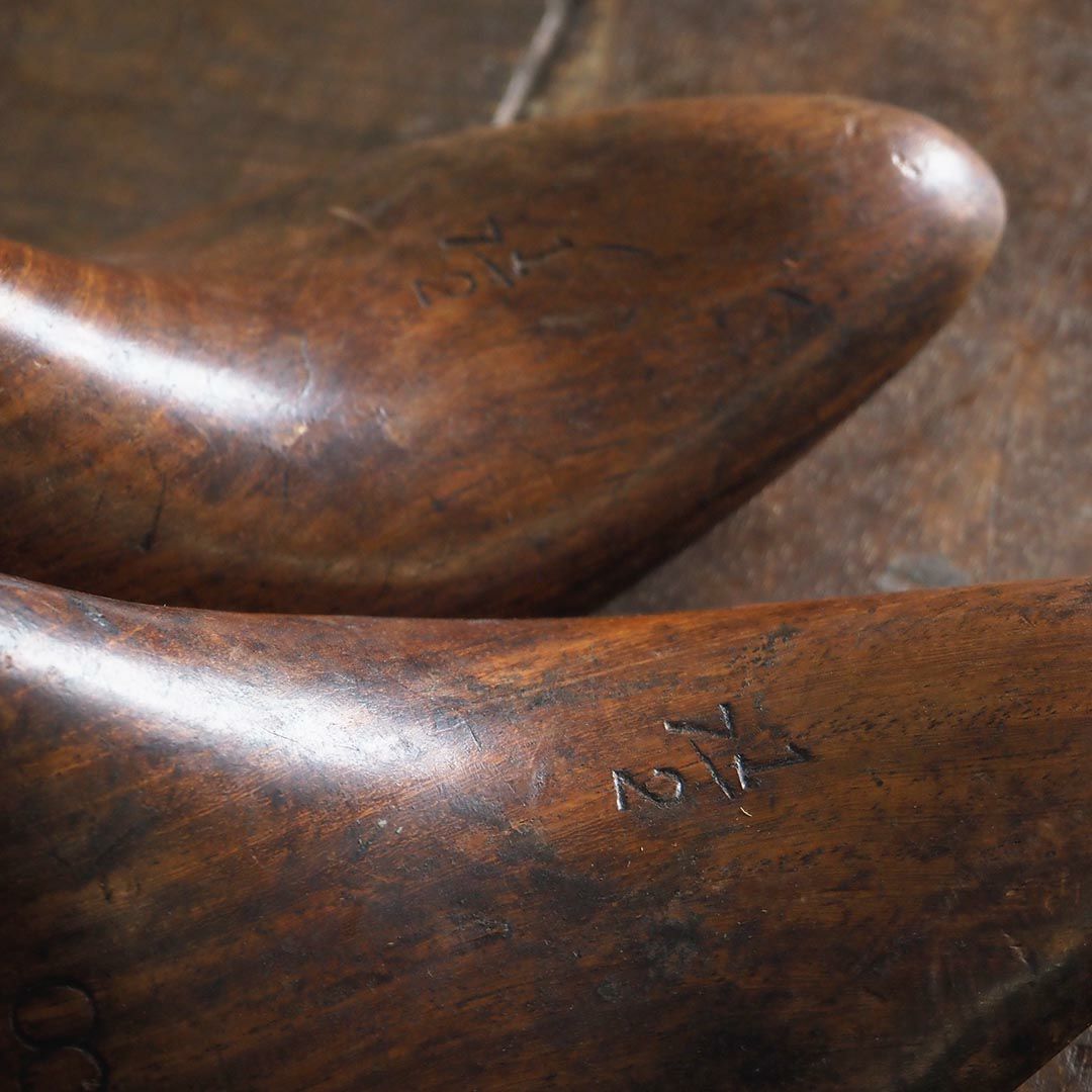 アンティーク シューモールド　ペア無垢材