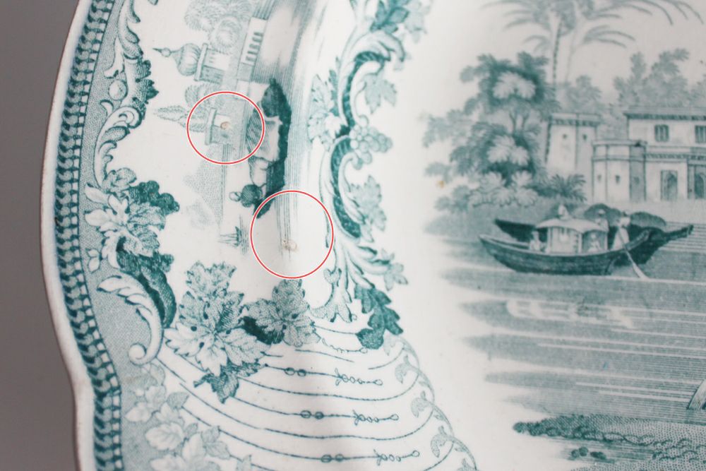 東洋の風景カルトゥーシュ装飾