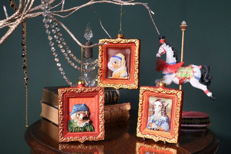 名画をモチーフにしたクリスマスオーナメントの通販インテリア