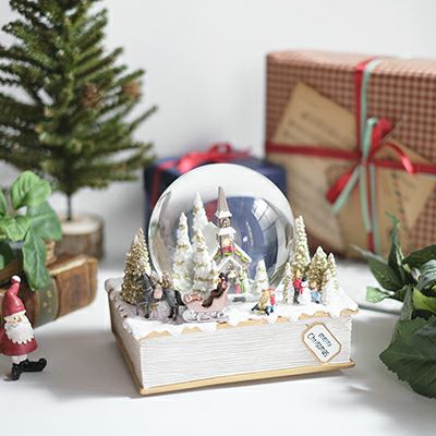 クリスマスのスノードームオルゴール