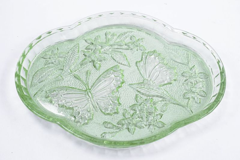 アンティーク ドレッシングテーブルセット/Bagley Glass イギリス 1871 