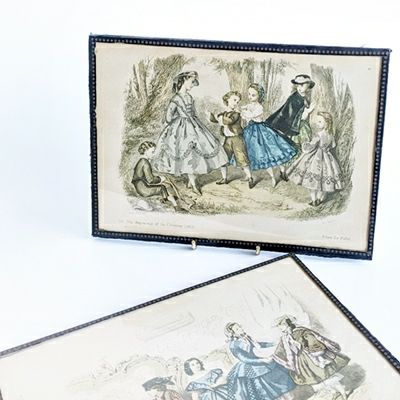 アンティークリトグラフ 19世紀 Children フランス 子供の絵の通販 アンティークショップMALTOオンライン