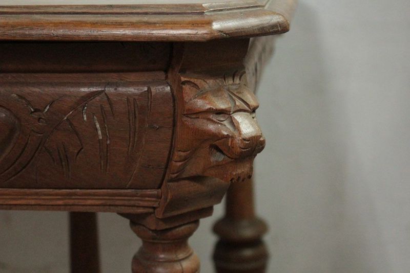 アンティークテーブル アンリ２世様式 フランス 幅115cm 奥行84cm 