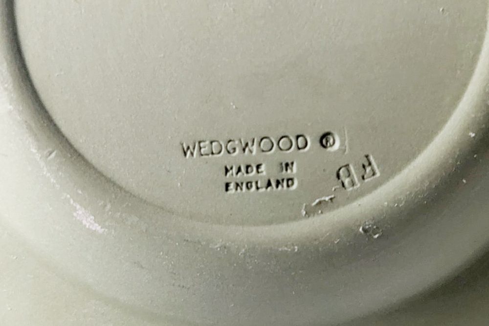 ヴィンテージ WEDGWOODジャスパーアシュトレイ グリーン刻印