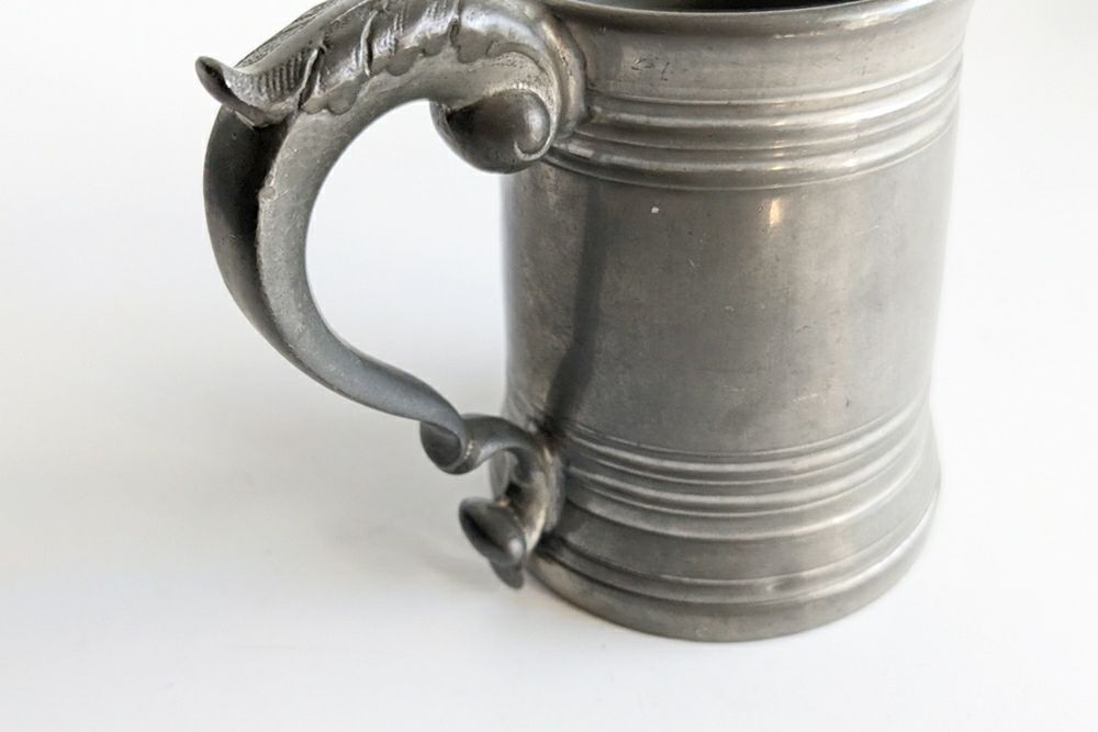 アンティーク ピューターマグカップ イギリス 古い錫製品ならではの