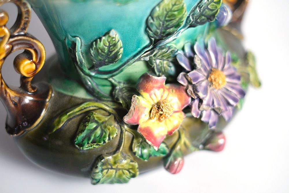 アンティーク バルボティーヌのジャルディニエール 陶器 花 フラワー 