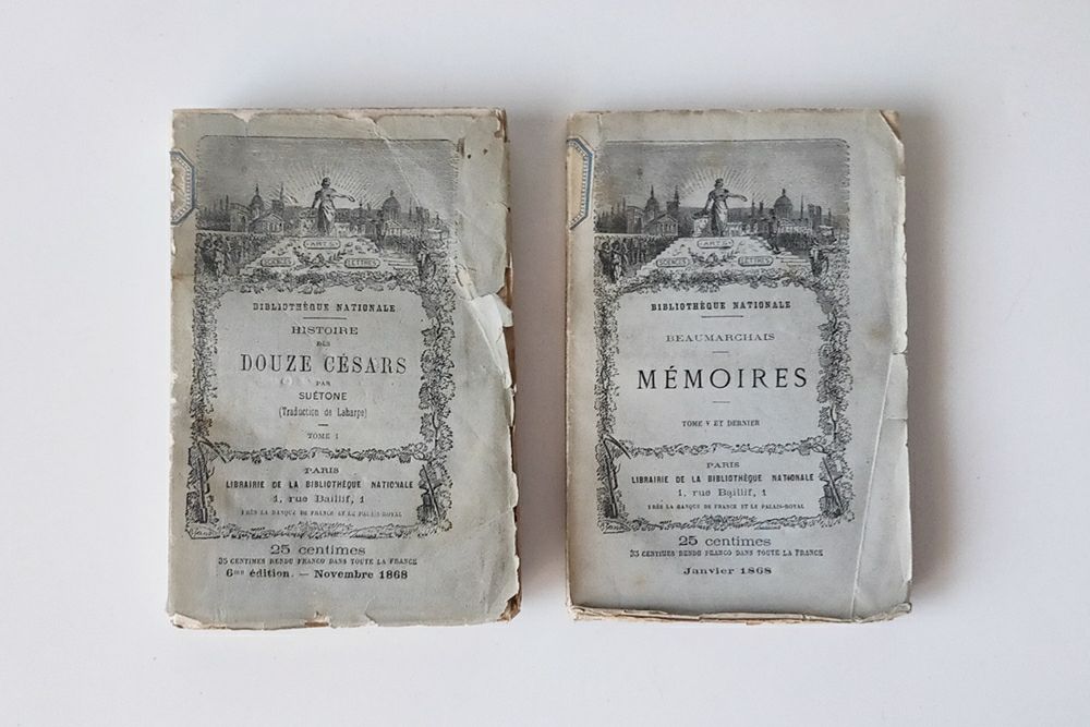 古ぼけた フランス 19世紀 2冊セット