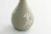 ヴィンテージ WEDGWOODジャスパー フラワーベース 緑色