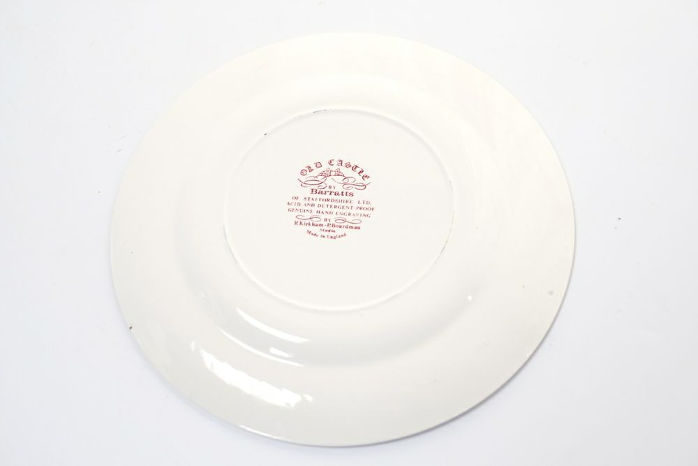 アンティーク 皿 Barratts of Staffordshire Ltd "OLD CASTL"裏側