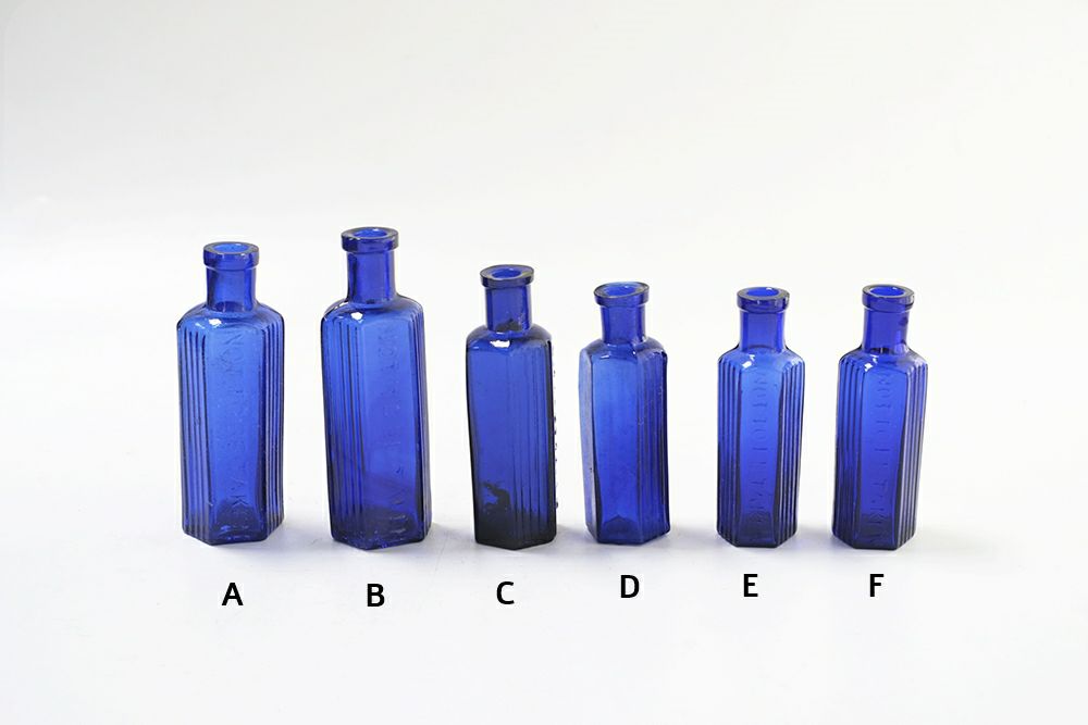 アンティーク薬瓶/ポイズンボトル青