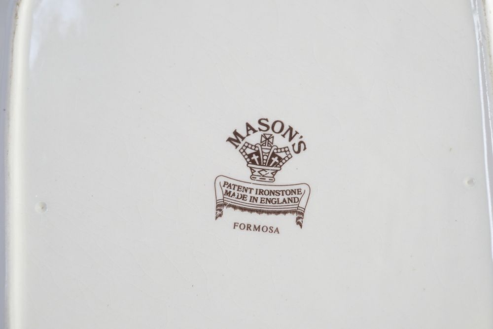 アンティークMason'sプレートバックスタンプ