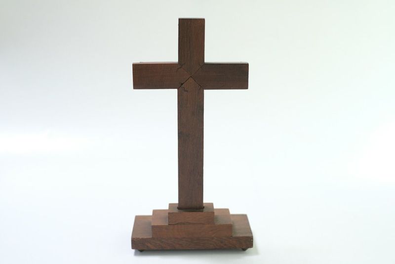 アンティーク 十字架 フランス置き型のアンティーククロス キリストの 