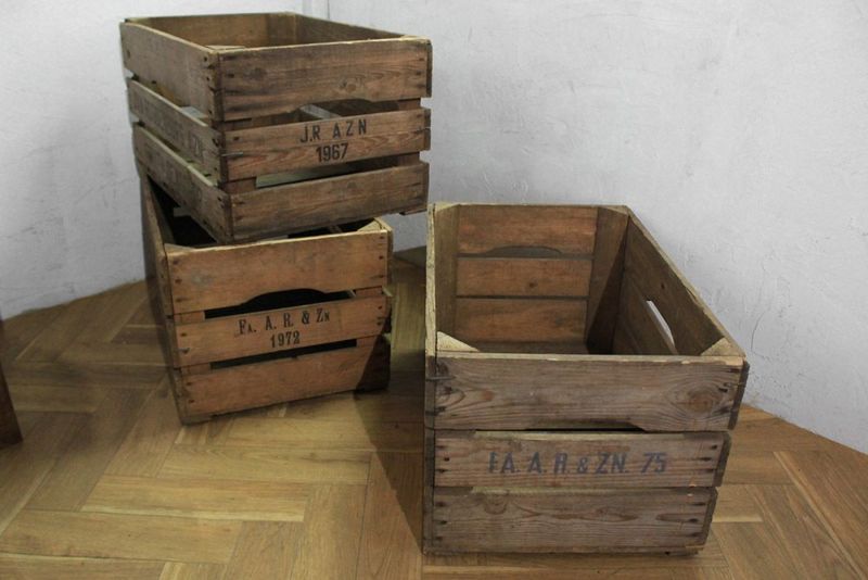 アンティーク木箱 ポテト / 1950～70年代頃オランダの農場で使