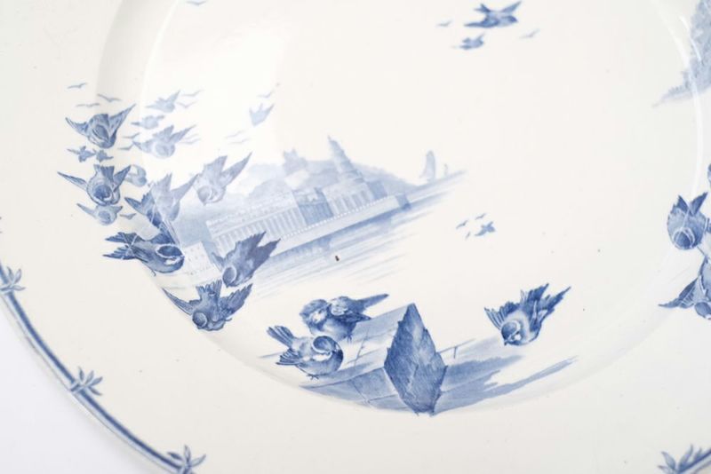 アンティーク小鳥装飾の皿