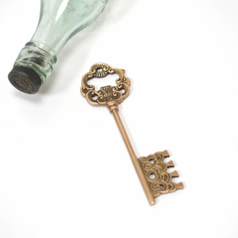 ブラスボトルオープナー キー 鍵 真鍮の栓抜き の通販 アンティーク調